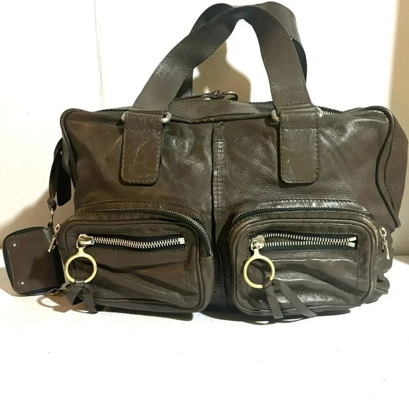 Chloe dark gray leather shoulder handbag - Picture 1 of 13